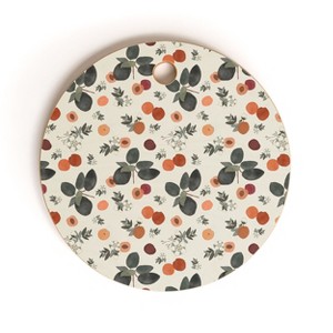 Menina Lisboa Peaches White Flowers Cutting Board - Round - 1 of 3