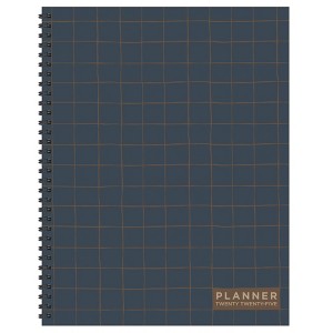 TF Publishing 2025 Weekly/Monthly Planner 11"x9" Navy Grid: Academic & Student Planner, Spiral Binding, January-December - 1 of 4