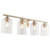 Quorum Lighting Tribute 4 - Light Vanity in  Aged Brass - 4 of 4