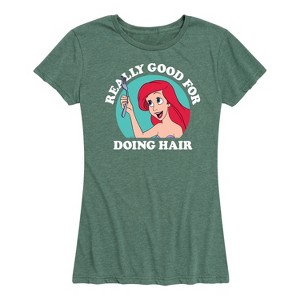 Women's - Disney Princess - Ariel Fork Really Good For Doing Hair Short Sleeve Graphic T-Shirt - 1 of 4