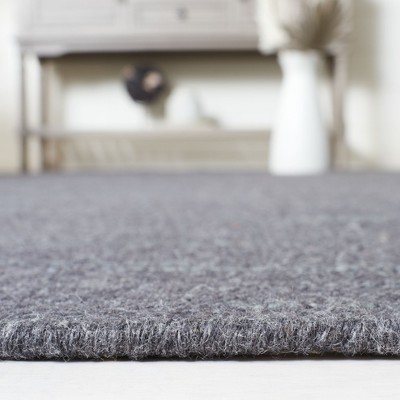 Handmade Gray Wool Flat Woven Area Rug 27" x 8"