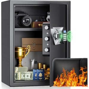 GOTGELIF 2.0 Cuft Fireproof Biometric Safe Box with Hidden Design & Digital Keypad for Home & Office - 1 of 4