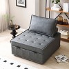NicBex Multipurpose Faux Leather Pull Out Sofa Bed Convertible Sleeper Chair Foldable Bed for Living Room - 3 of 4