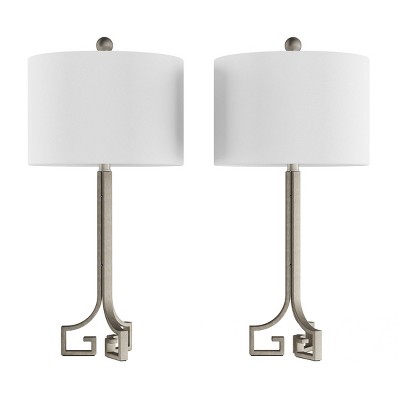 silver lamps