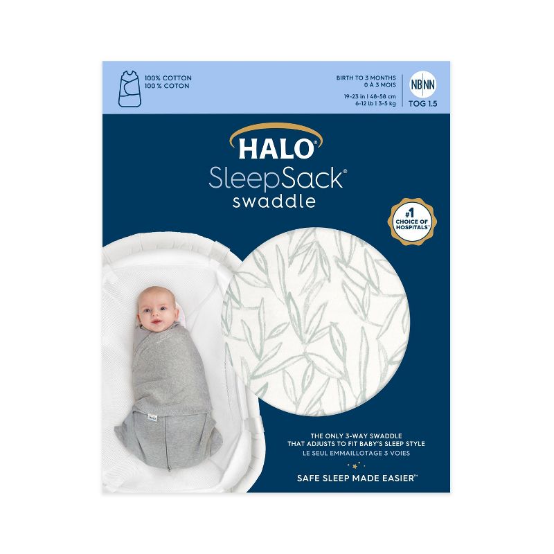 HALO Innovations Sleepsack 100% Cotton Swaddle Wrap, 4 of 7