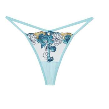 Adore Me Women's Delilah Babydoll Lingerie 38dd / Lotus Pond Embroidery C05  Blue : Target
