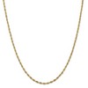 Black Bow Jewelry 2.8mm 10k Yellow Gold Hollow Rope Chain Necklace - 2 of 4