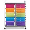 Tangkula Rolling 15-Drawer Organizer Cart,Rolling cart/W Wheels - 4 of 4