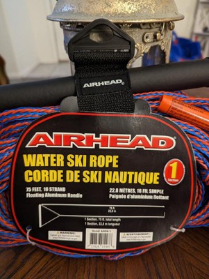 Airhead Ahsr-2 Ez Up 75 Foot Long Slalom Water Skiing Uv Resistant Training  Rope With 12 Inch Long Comfortable Grip Floating Handle And Rope Organizer  : Target