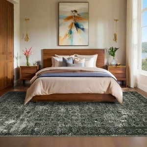 Garvee Vintage Washable Area Rug Boho Runners for Hallways Large Rugs for Bedroom, Soft Dining Room Carpet Non-Slip Throw Rug for Farmhouse Indoor - 1 of 4