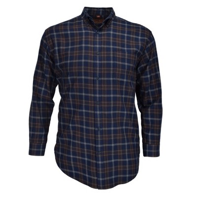 Falcon Bay Men's Cotton Works Button Down Sport Shirt | Navy 4X Big