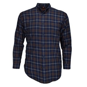 Falcon Bay Men's Cotton Works Button Down Sport Shirt | Navy 4X Big - 1 of 3