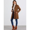 INSPIRE CHIC Women's Single Breasted Notched Lapel Long Winter Coats - 2 of 4