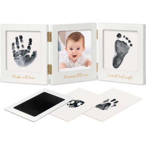 Pearhead Babyprints clay Keepsake Frame, Newborn Baby Handprint Kit, New  Parents gift, White