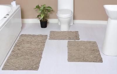 Modesto Collection Cotton Tufted Set of 3 Bath Rug Set - Home Weavers