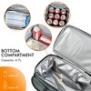 Tirrinia Large Lunch Tote Bag for Men Women Insulated Dual Compartment Leakproof Lunch Box Reusable Thermal Lunch Cooler Tote with Shoulder Strap - 4 of 4