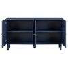 Modern Elegant Sideboard with 4 Wavy Pattern Doors and Cylindrical Legs, 58'' Storage Cabinets with Adjustable Shelves - 4 of 4