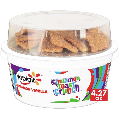 Yoplait Cinnamon Toast Crunch Cereal Topped Yogurt Cup - 4.27oz
