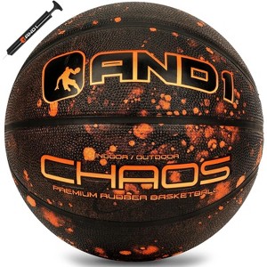 AND1 Chaos Basketball: Official Size 7 (29.5 inches) Rubber Basketball - Deep Channel Construction, For Indoor Outdoor Games - 1 of 4