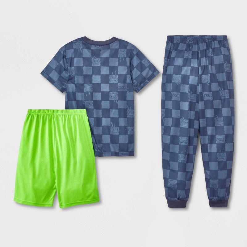 Boys&#39; Teenage Mutant Ninja Turtles 3pc Pajama Set - Green/Gray, 2 of 5