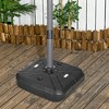 Outsunny Cantilever Patio Umbrella Base with Wheels, Sand, or Water Filled Offset Umbrella Stand Weights with Cross Base - 3 of 4