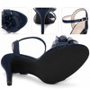 BLISSFUL STEP Women's Open Toe Ankle Strap Slingback Heeled Sandals - 3 of 3