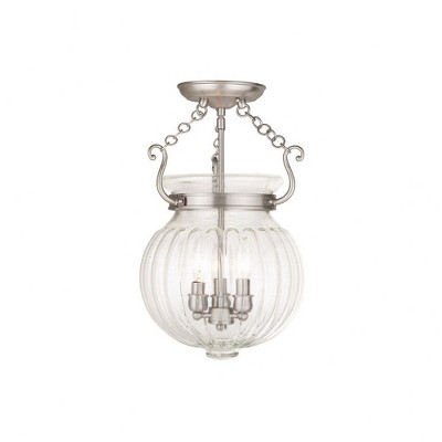 Livex Lighting Everett 3 - Light Semi-Flush Mount in  Olde Bronze