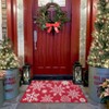 Front Door Mat Christmas Snow Decorative Mat Indoor Outdoor Entry Mat Non Slip Mat Washable Floor Mat for Bedroom Living Room Kitchen - 2 of 4