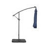 WestinTrends 10 Ft Outdoor Patio Solar LED Cantilever Umbrella with Base Weights - 3 of 3