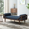 Chaise Lounge Sofa,Two-Armed Chaise Lounge With Button Tufting And Waffle Stitching,Chaise Lounge In Living Room-Cuddlewood - 2 of 4