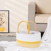 Unique Bargains Woven Handcrafted Odorless Cotton Rope Storage Basket 14.2 x 9.1 x 7.1 Inch 1 Pc - 4 of 4