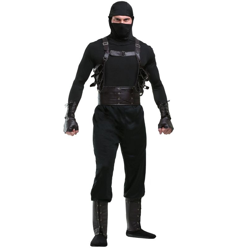 HalloweenCostumes.com Ninja Assassin Costume for Men, 1 of 4