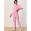 INSPIRE CHIC Womens 2 Piece Outfits Sweatsuit Outfits Hooded Crop Sweatshirt and Jogger Tracksuit Set - 2 of 4