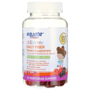 Equate Children’s Daily Fiber Gummies, Mixed Berry Flavor, 72 Count - 1 of 4