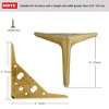 Aoibox 6 Inch Brushed Gold Metal Furniture Legs Set of 4 Modern Replacement for Sofa Chair Cabinet TV Stand DIY - 2 of 4