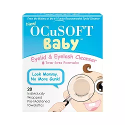OCuSOFT Baby Eyelid & Eyelash Tear-less Cleanser Towelettes - 20ct