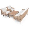 YOOCOZZ 4-Piece Swivel Sectional Set - Wicker Sofas for 5 People - 4 of 4