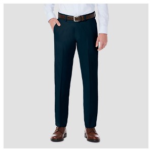 Image of Haggar H26 Men's Performance 4 Way Stretch Straight Fit Trouser Pants - Navy 38x30, Blue