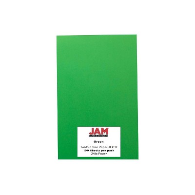 JAM Paper Ledger 65 lb. Cardstock Paper, 11 x 17, Blue, 50 Sheets/Pack  (16728479)