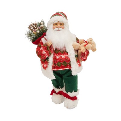 Season's Designs Christmas 18In (45Cm) Walking Pose Santa In Red Gr