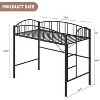 Acekool Twin Loft Bed Frame with Safety Ladder and Arched Guardrail, Metal Frame, Space-Saving, Quiet Design - 2 of 4