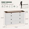 Fredees Farmhouse Dresser for Bedroom, 8-Drawer Wood Chest with LED Light, Charging Station & Human Sensor for Closet, Living Room, Hallway - 2 of 4