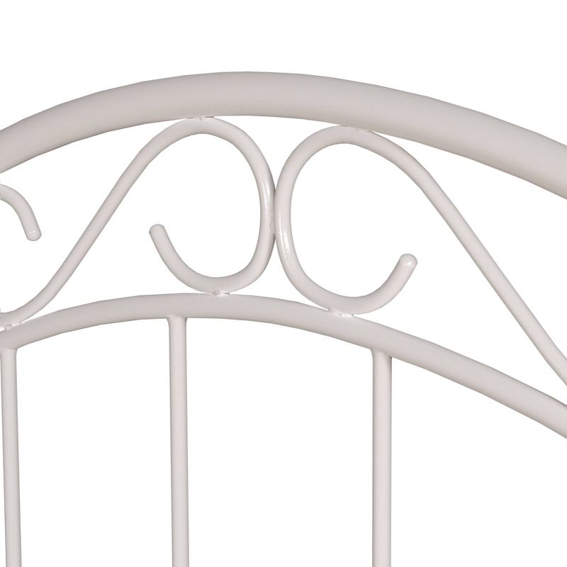 Jolie Metal Headboard with Arched Scroll Design White - Hillsdale Furniture , 4 of 8