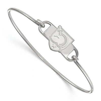 Black Bow Jewelry Sterling Silver U.S. Military Academy Black Knights NCAA Bangle Bracelet 7 Inch