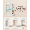 360°Rotating Vertical Jewelry Organizer with 6 Necklace Hooks, Open Ring Display Storage - 4 of 4