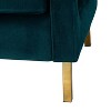 Pene Velvet Accent Armchair with Golden Metal Base and square open-framed arm | Karat Home - 4 of 4