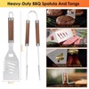 Aoibox 34Pcs Heavy Duty Grill Tools Set for Outdoor Camping, BBQ Accessories for Men, Stainless Steel Barbecue Utensils Kit with Mats and Glove in Bag - 2 of 4