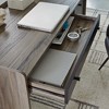 Engineered Wood Desk with Pencil and File Drawers, Gray Finish - 4 of 4