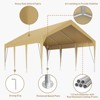 10x20 FT Portable Garage, Outdoor Storage Shed, Waterproof & UV Protection, for Cars, Boats, and Storage - 4 of 4