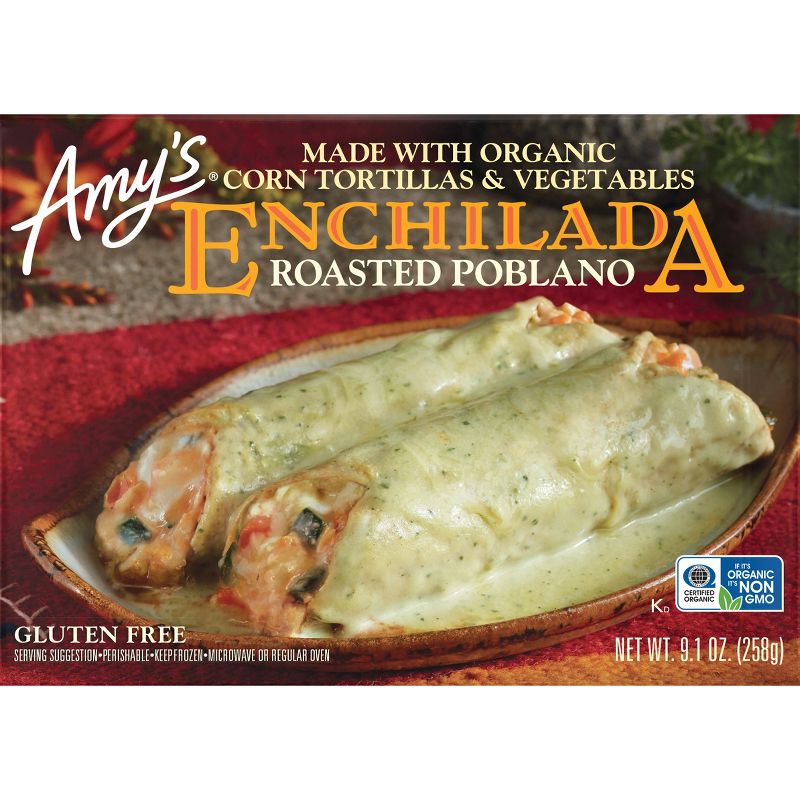 Amy&#39;s Gluten Free Frozen Roasted Poblano Enchilada - 9.1oz, 5 of 6